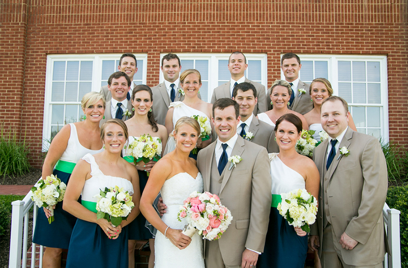 Preppy Southern Blue and Green Maryland Wedding via TheELD.com