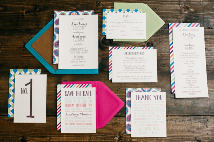 Colorful Vintage Boho Wedding Inspiration via TheELD.com