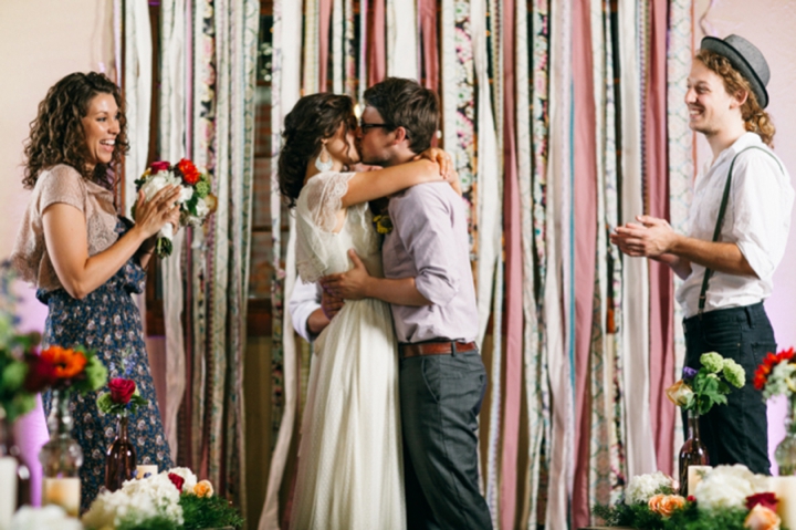 Colorful Vintage Boho Wedding Inspiration via TheELD.com