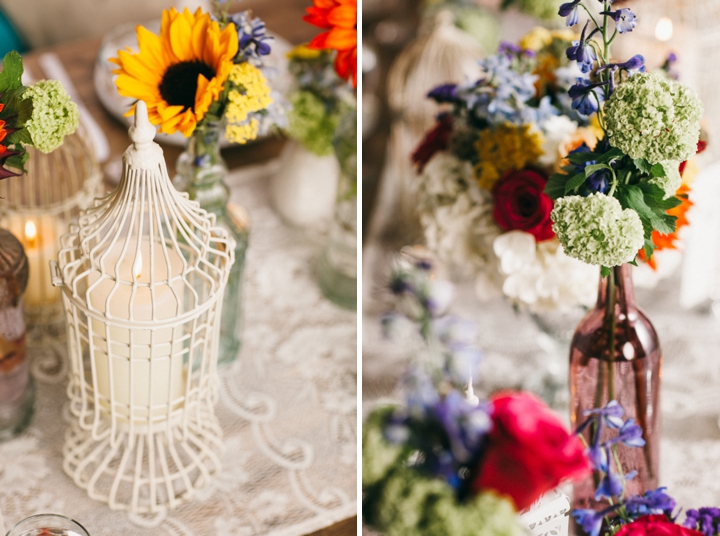 Colorful Vintage Boho Wedding Inspiration via TheELD.com