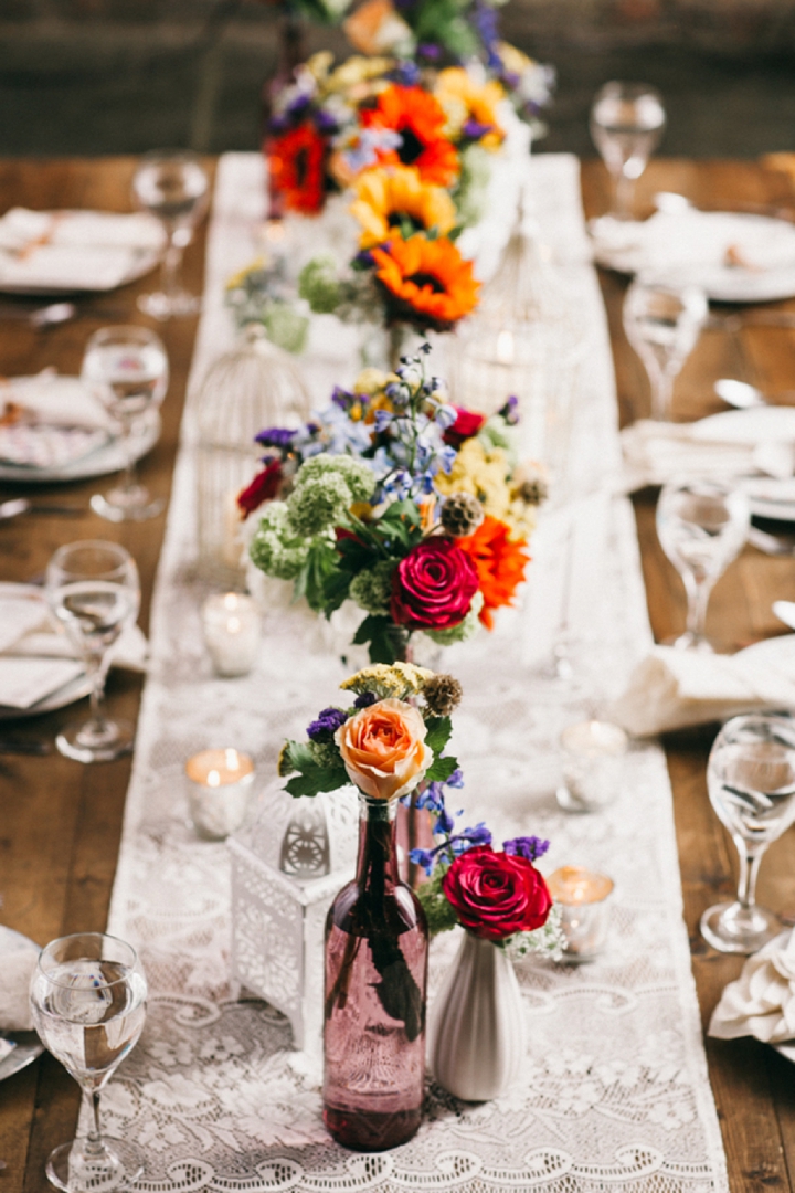 Colorful Vintage Boho Wedding Inspiration via TheELD.com