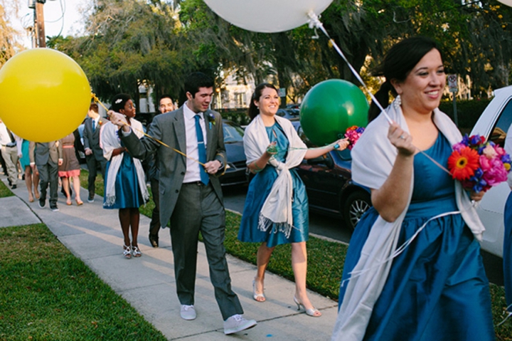 A Colorful Vintage Eclectic Winter Park Wedding via TheELD.com