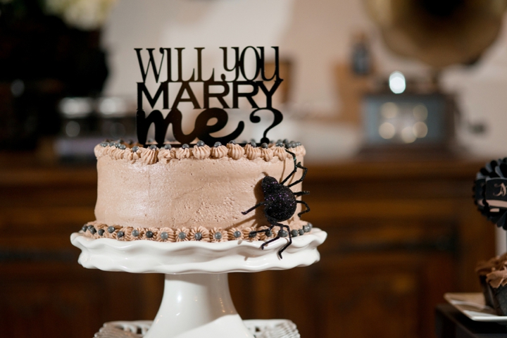 Elegant Halloween Inspired Engagement Party Ideas via TheELD.com