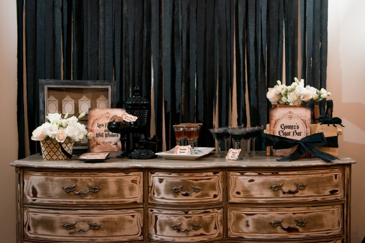 Elegant Halloween Inspired Engagement Party Ideas via TheELD.com