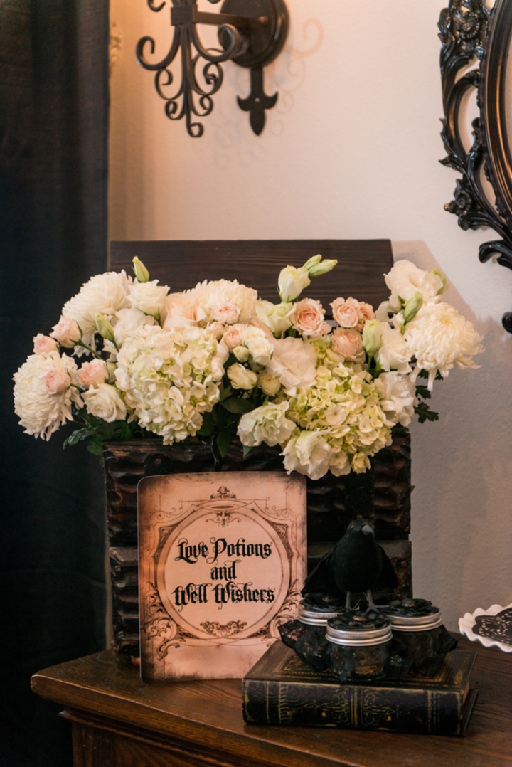 Elegant Halloween Inspired Engagement Party Ideas via TheELD.com