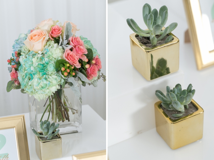 Modern Peach and Mint Wedding Inspiration via TheELD.com