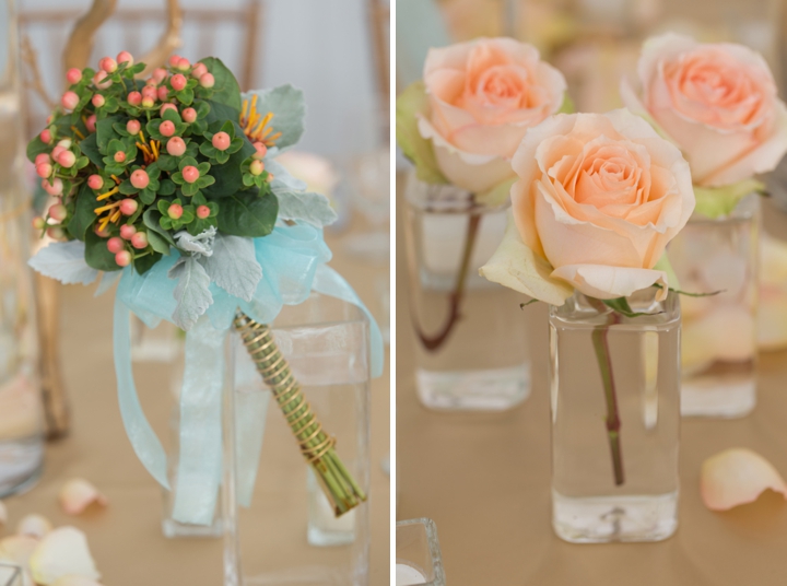Modern Peach and Mint Wedding Inspiration via TheELD.com