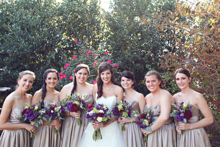 A Fall Purple and Champagne Alabama Wedding via TheELD.com