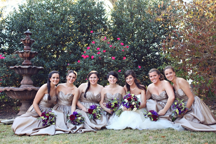 A Fall Purple and Champagne Alabama Wedding via TheELD.com