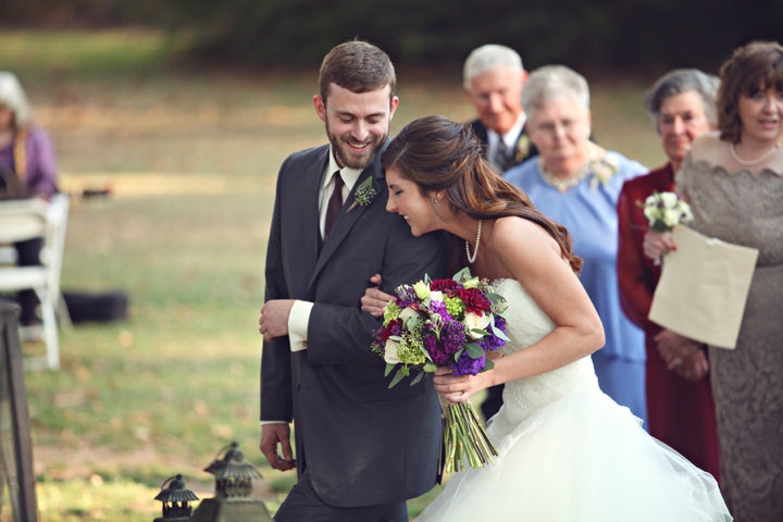 A Fall Purple and Champagne Alabama Wedding via TheELD.com