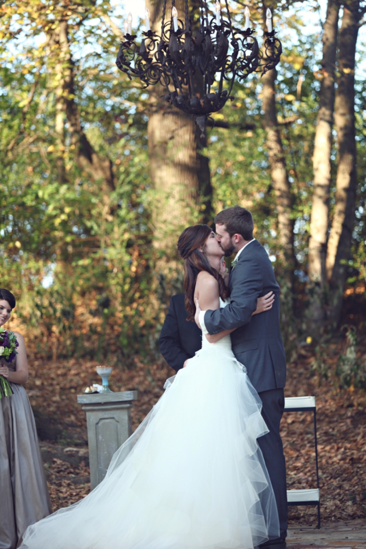 A Fall Purple and Champagne Alabama Wedding via TheELD.com