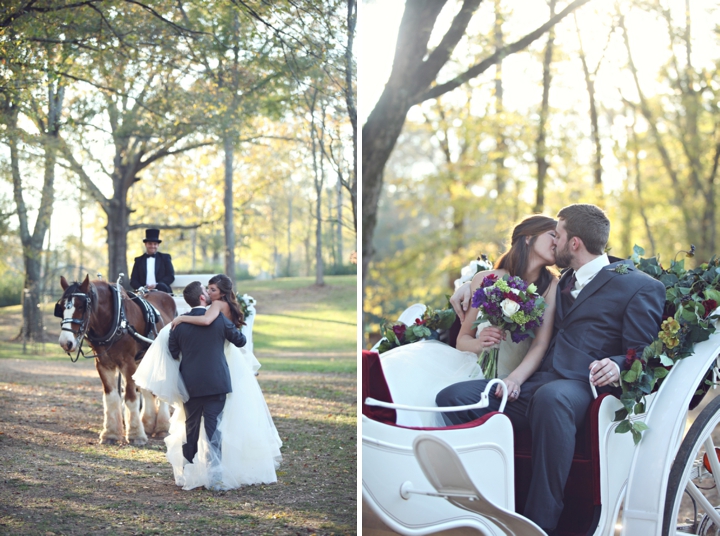 A Fall Purple and Champagne Alabama Wedding via TheELD.com