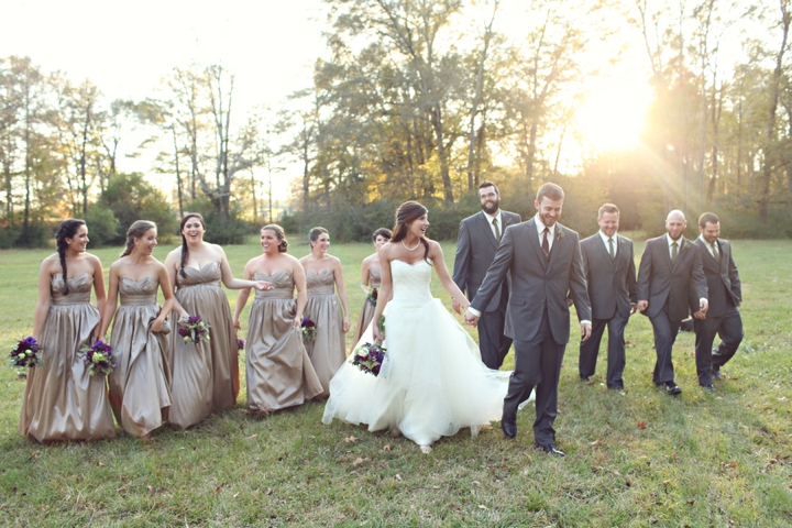 A Fall Purple and Champagne Alabama Wedding via TheELD.com