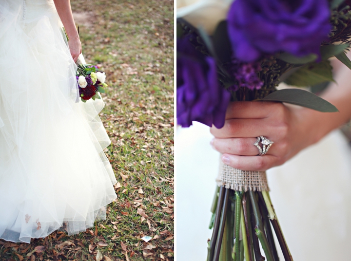 A Fall Purple and Champagne Alabama Wedding via TheELD.com