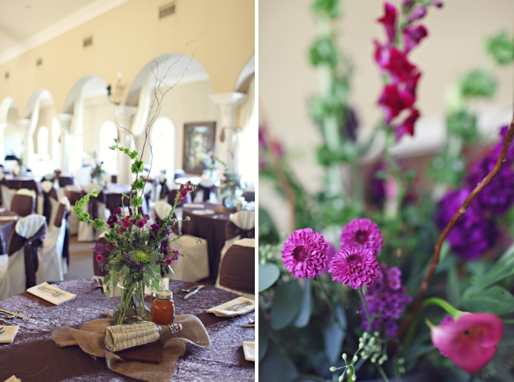 A Fall Purple and Champagne Alabama Wedding via TheELD.com