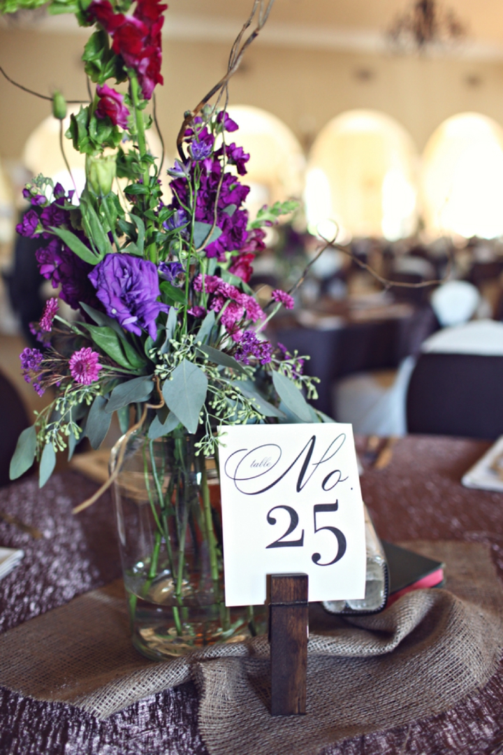 A Fall Purple and Champagne Alabama Wedding via TheELD.com