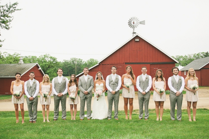 Vintage Rustic Pink and White Illinois Wedding via TheELD.com