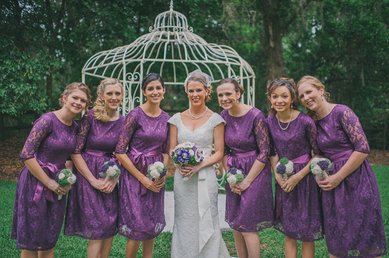 Rustic Vintage Purple and Green Florida Wedding via TheELD.com