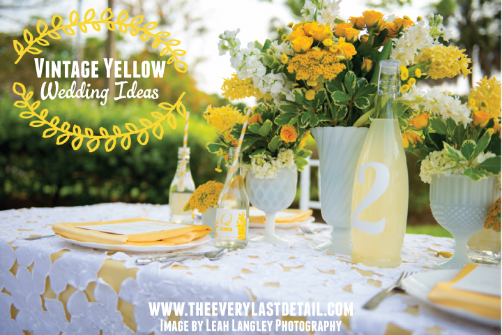 Vintage Yellow Wedding Ideas via TheELD.com