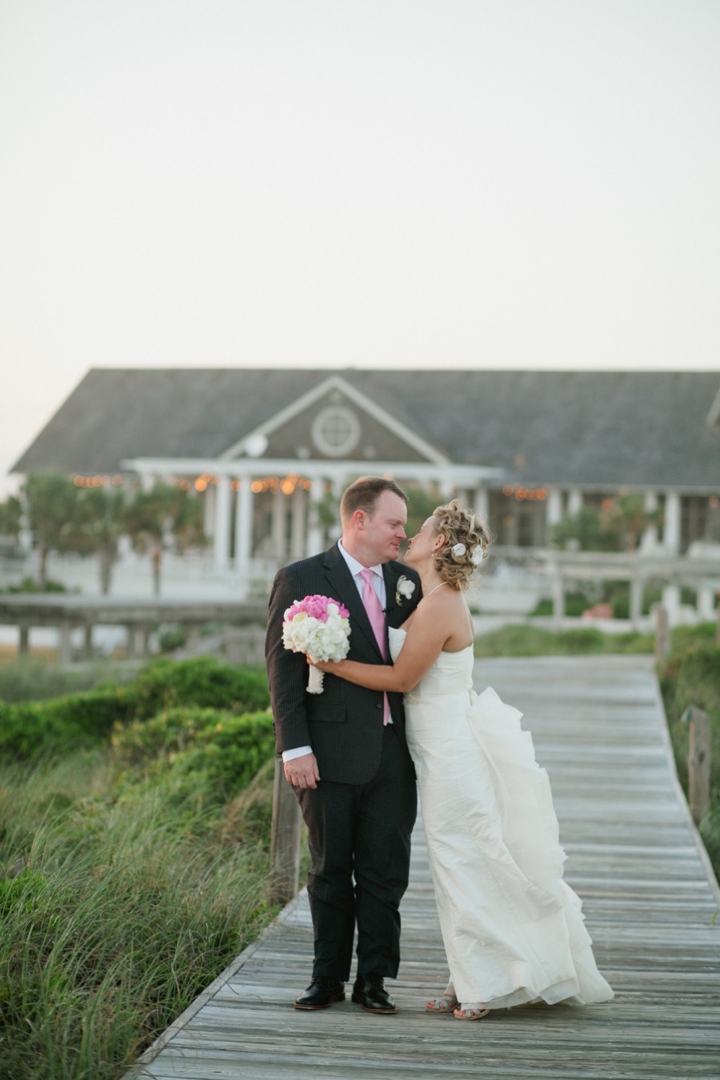 Bald Head Island Pink and Navy Wedding via TheELD.com