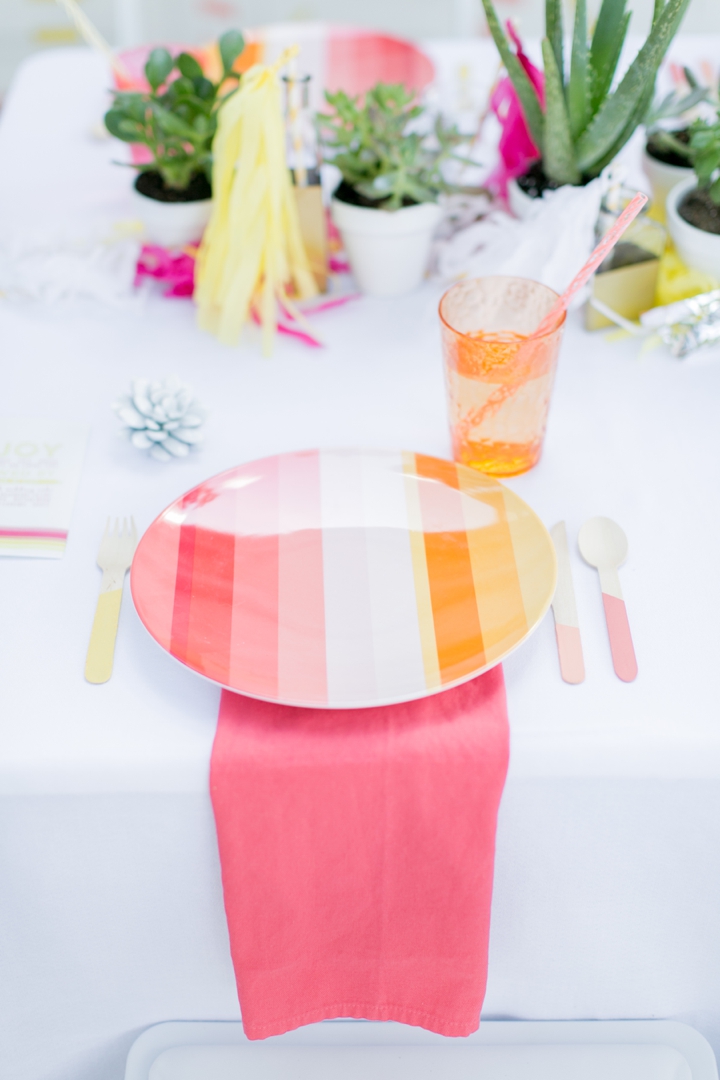 Eclectic Coral, Pink and Yellow Wedding Ideas via TheELD.com