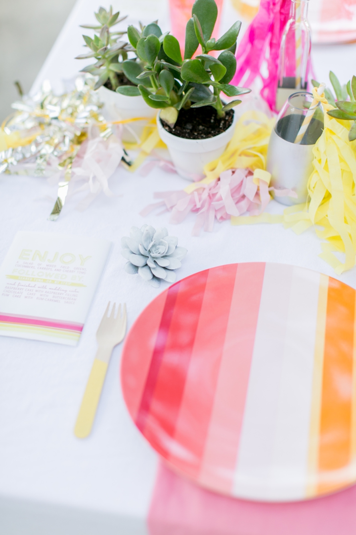 Eclectic Coral, Pink and Yellow Wedding Ideas via TheELD.com