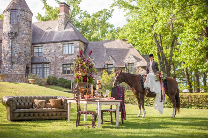 Elegant Equestrian Inspired Wedding Ideas via TheELD.com