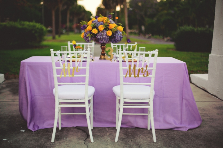 Elegant Lavender and Yellow Wedding Ideas via TheELD.com