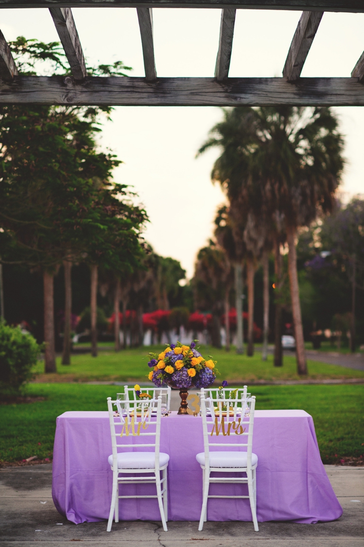 Elegant Lavender and Yellow Wedding Ideas via TheELD.com