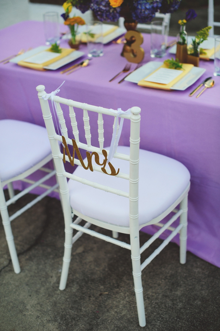 Elegant Lavender and Yellow Wedding Ideas via TheELD.com