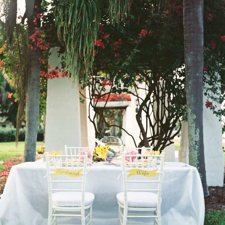 Modern Pink and Yellow Wedding Ideas via TheELD.com