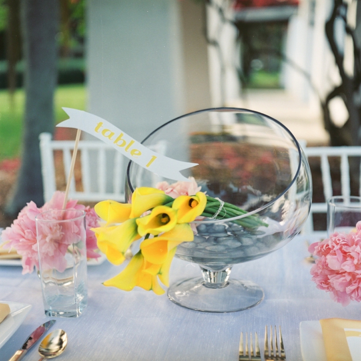 Modern Pink and Yellow Wedding Ideas via TheELD.com