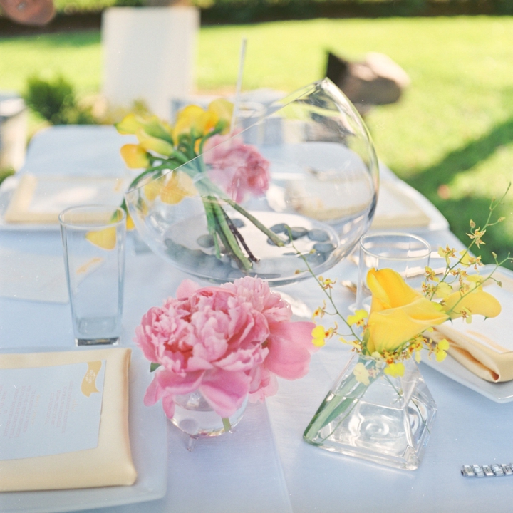 Modern Pink and Yellow Wedding Ideas via TheELD.com