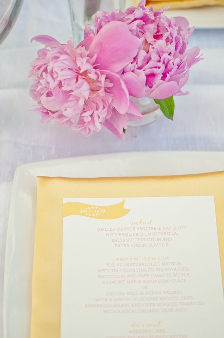 Modern Pink and Yellow Wedding Ideas via TheELD.com