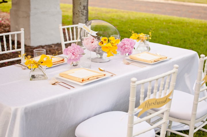 Modern Pink and Yellow Wedding Ideas via TheELD.com