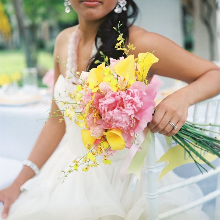 Modern Pink and Yellow Wedding Ideas via TheELD.com