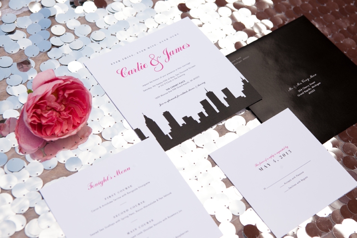 Modern Chic Sex and the City Wedding Inspiration via TheELD.com