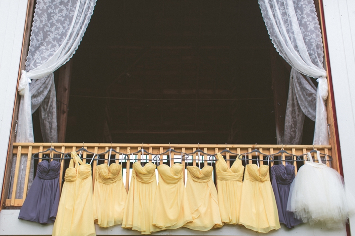 A Yellow and Peach Minnesota Farm Wedding via TheELD.com