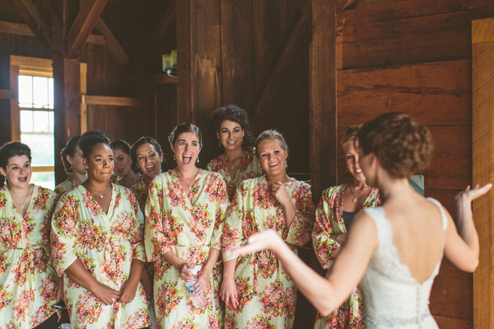 A Yellow and Peach Minnesota Farm Wedding via TheELD.com