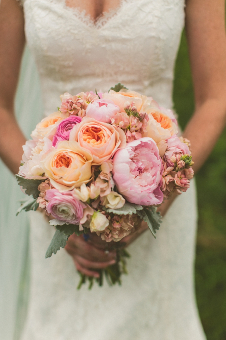 A Yellow and Peach Minnesota Farm Wedding via TheELD.com