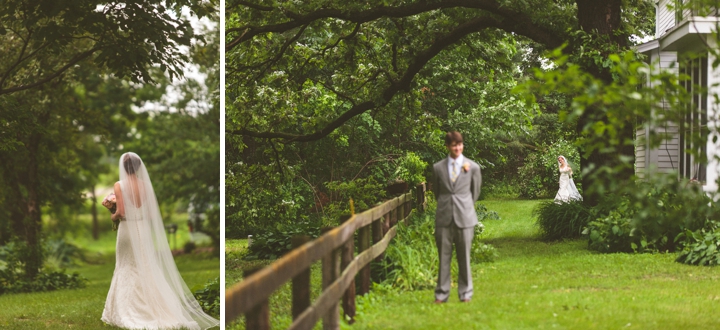 A Yellow and Peach Minnesota Farm Wedding via TheELD.com