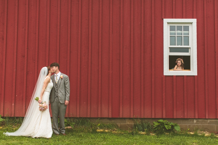 A Yellow and Peach Minnesota Farm Wedding via TheELD.com