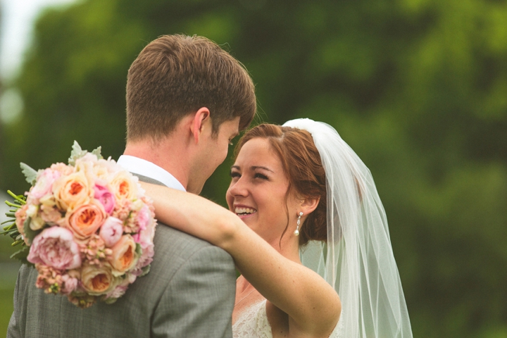 A Yellow and Peach Minnesota Farm Wedding via TheELD.com