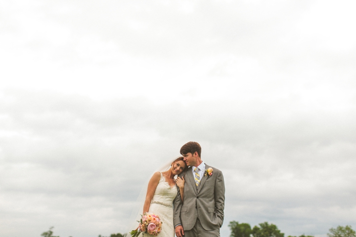 A Yellow and Peach Minnesota Farm Wedding via TheELD.com