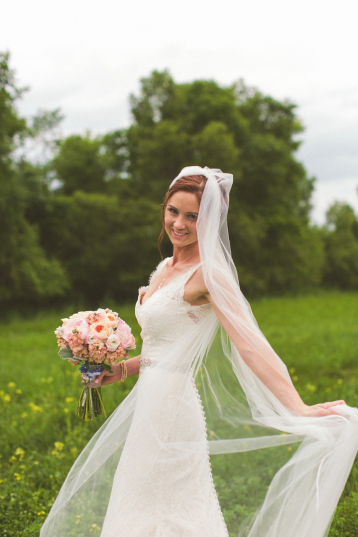 A Yellow and Peach Minnesota Farm Wedding via TheELD.com