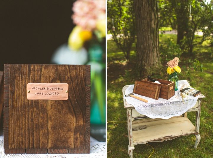 A Yellow and Peach Minnesota Farm Wedding via TheELD.com