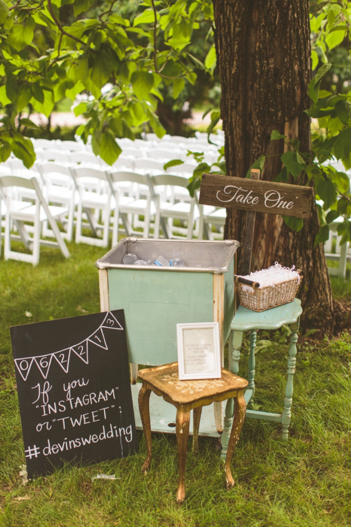 A Yellow and Peach Minnesota Farm Wedding via TheELD.com