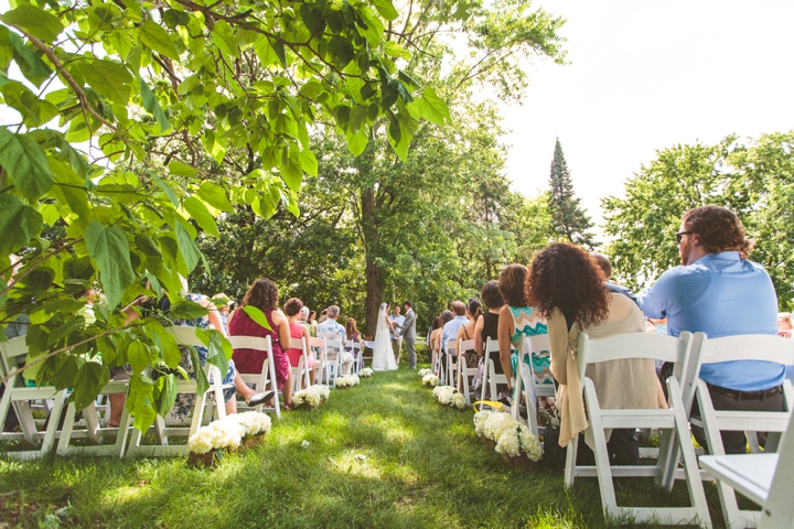 A Yellow and Peach Minnesota Farm Wedding via TheELD.com