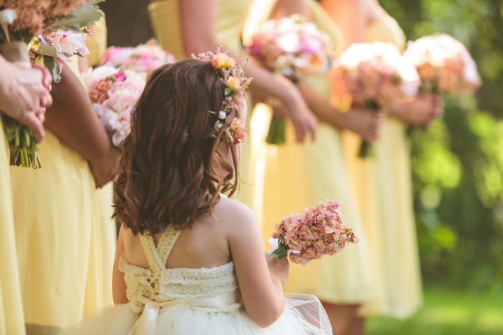 A Yellow and Peach Minnesota Farm Wedding via TheELD.com