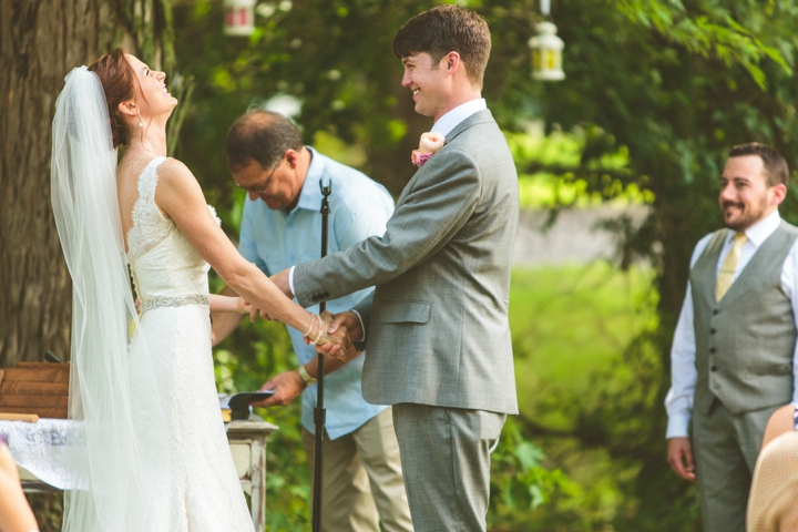 A Yellow and Peach Minnesota Farm Wedding via TheELD.com